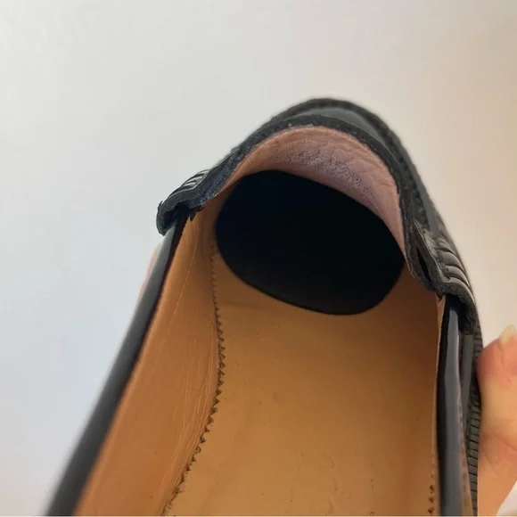 J. Crew Rowan Black Leather Penny Loafers Slip On Business Casual Shoes Size 7 - Picture 5 of 8